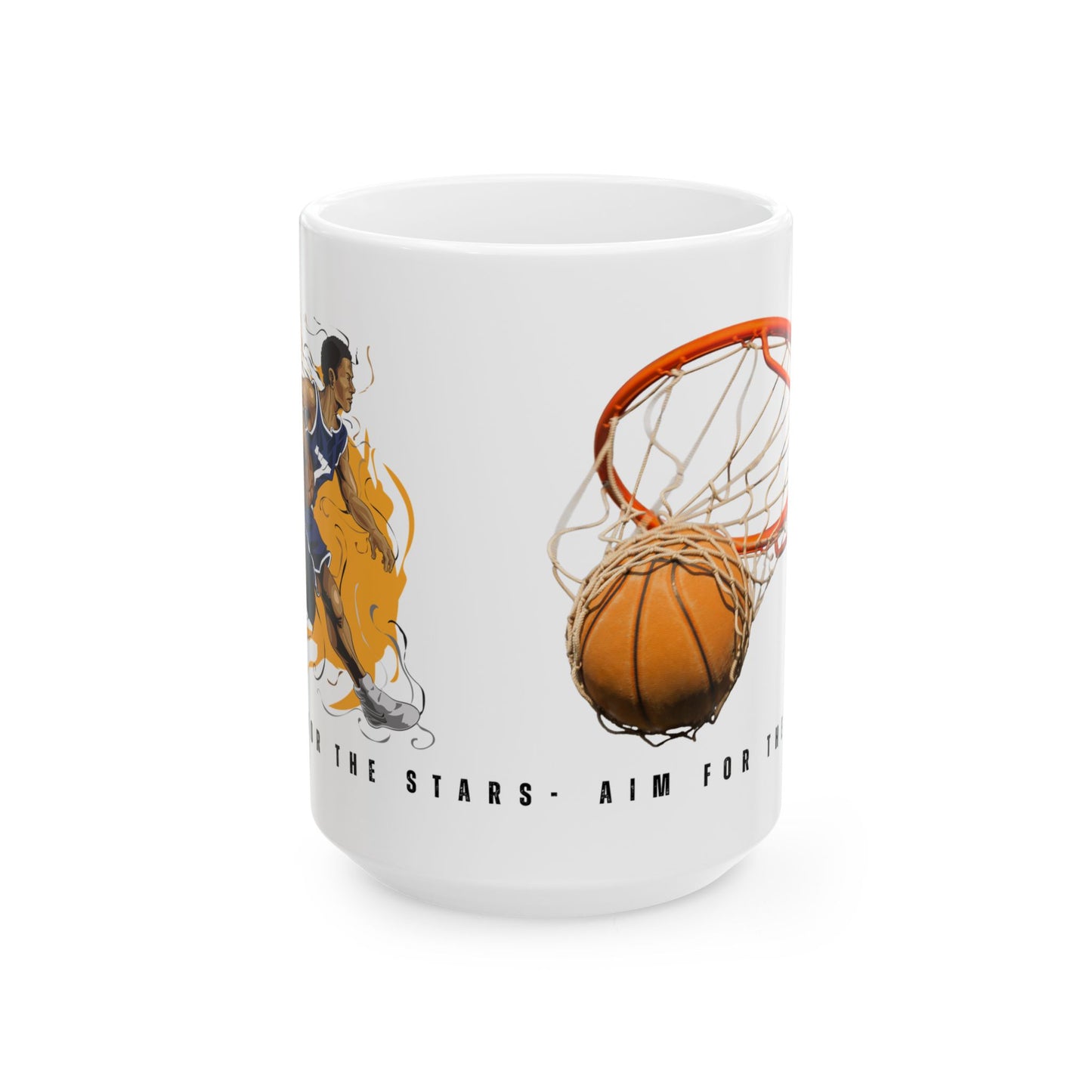 Shoot for the Stars, Aim for the Hoop, Basketball Lovers - Ceramic Mug (11oz, 15oz) - 10135