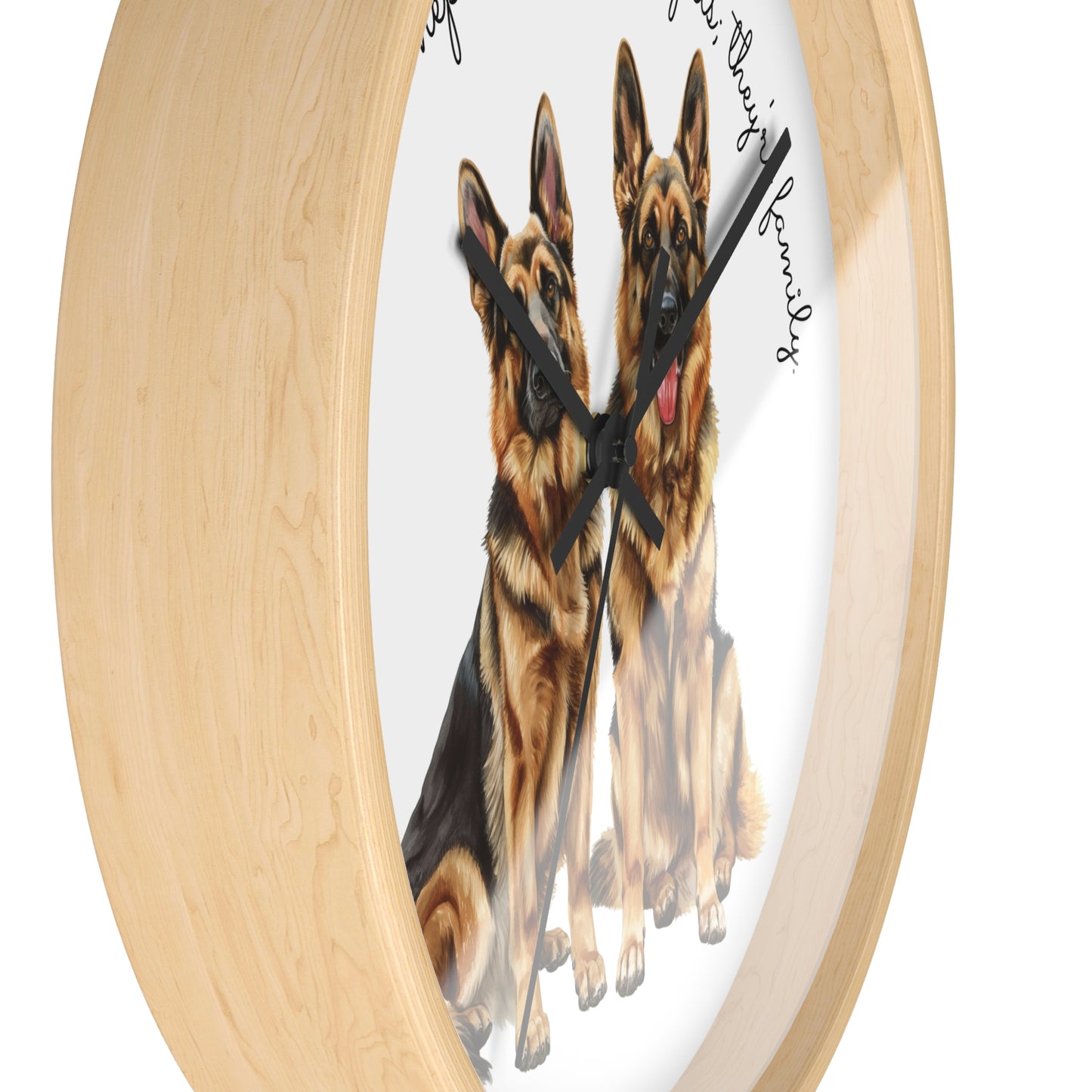 German Shepherds are Not Just Pets; They're Family - Wall Clock - 10498