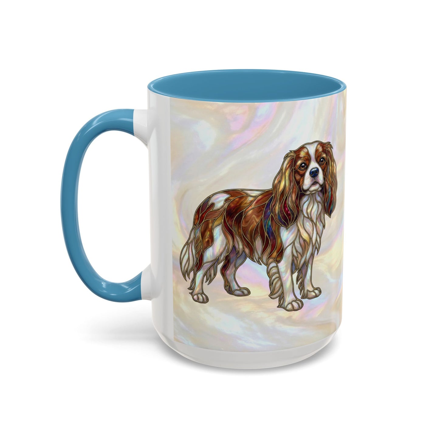 Cavalier King Charles Accent Coffee Mug -Stained Glass Style (11/15oz) - 14624