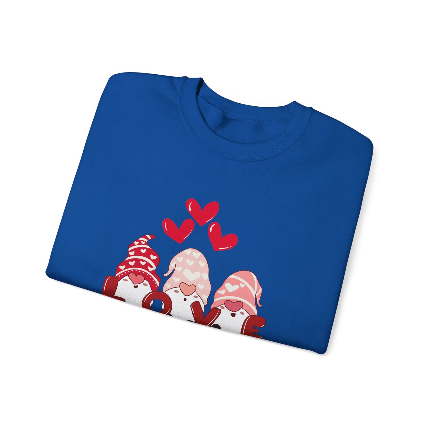 Gnomes, Love, Happy Valentine's Day - Unisex Heavy Blend™ Crewneck Sweatshirt - 11350
