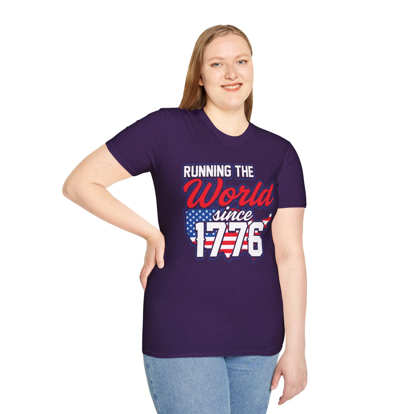 Running the World Since 1776 Unisex T-Shirt | Patriotic Tee, Independence Day Shirt, USA Pride Apparel, American History T-Shirt - 13599