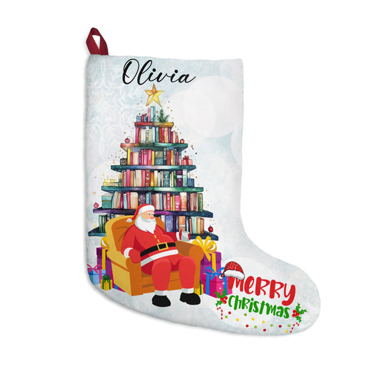 Olivia, The Book Lover's Christmas Tree, Customizable - Christmas Stockings