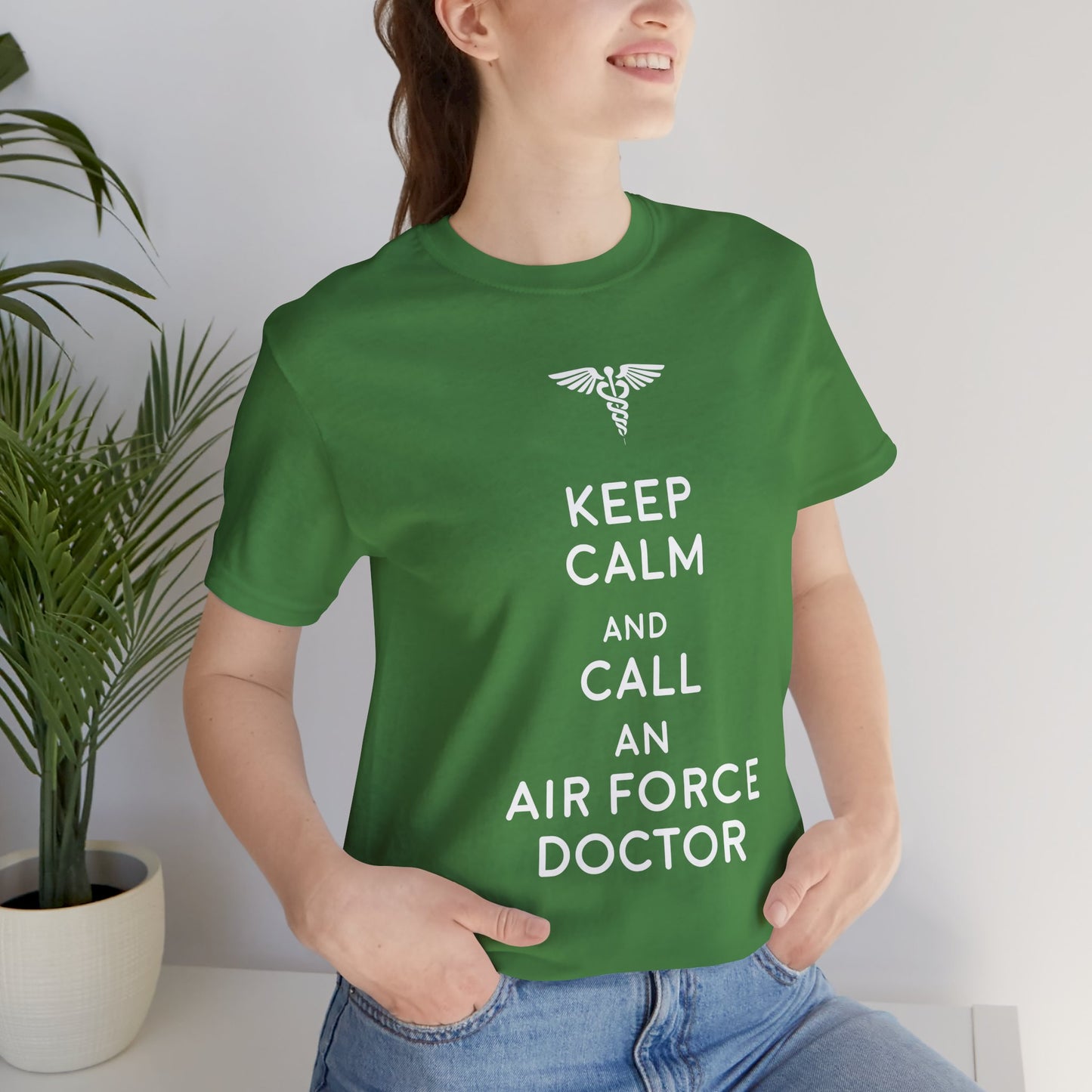 Doctor:  Keep Calm & Call An Airforce Doctor - Unisex Jersey Short Sleeve Tee - 13795