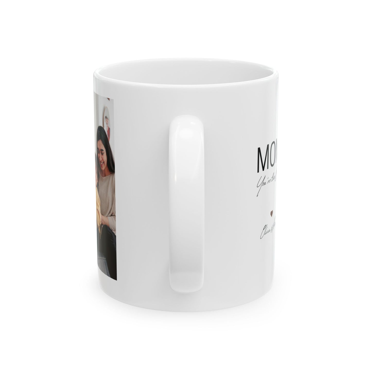 Mom, You're The Best, Mom & Daughter's Photos, Customizable - Ceramic Mug, (11oz, 15oz) - 11029