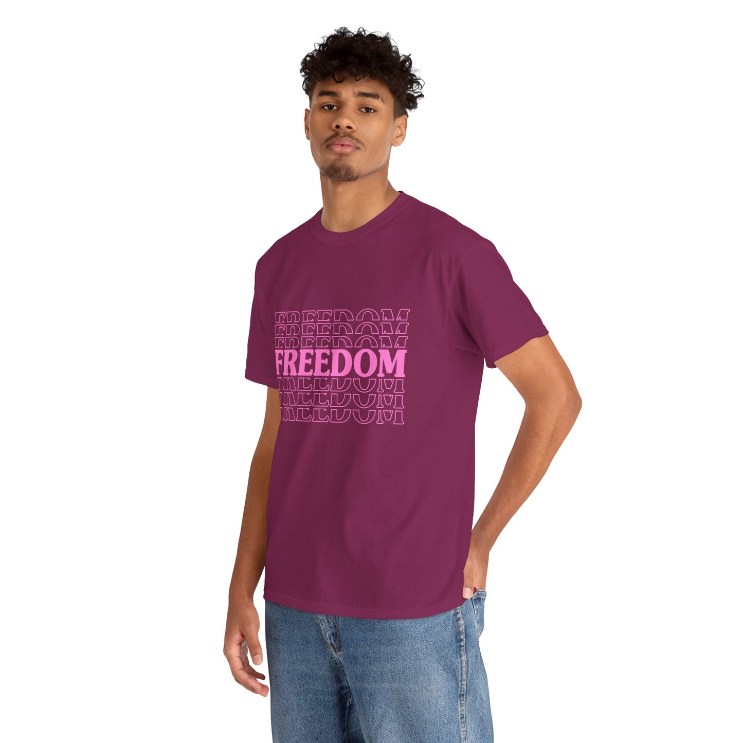Bold Freedom Graphic Tee, Unisex Heavy Cotton Shirt, Casual Wear, Gift for Freedom Lovers, Statement T-Shirt, Everyday Essentials - 13518