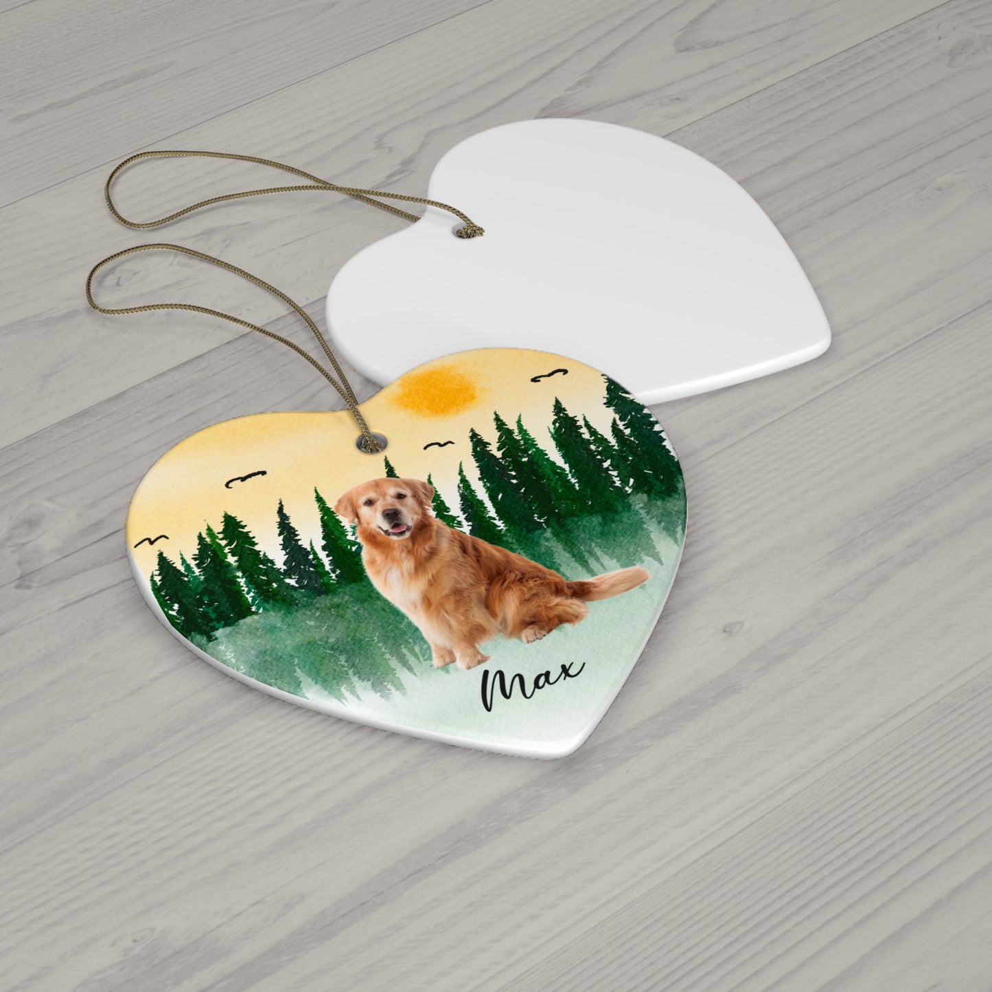 Your Dog, Customizable - Ceramic Ornament, 4 Shapes - 10037