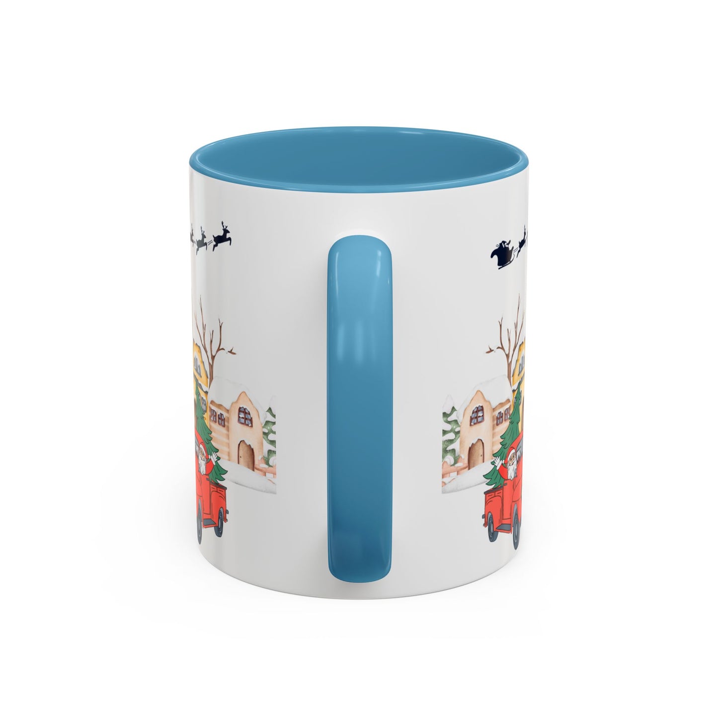 Merry Christmas - Accent Coffee Mug (11, 15oz)