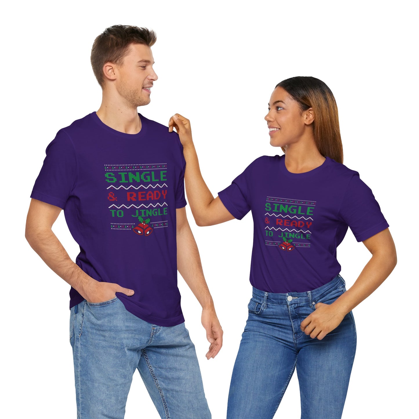 Single & Ready To Jingle - Unisex Jersey Short Sleeve Tee