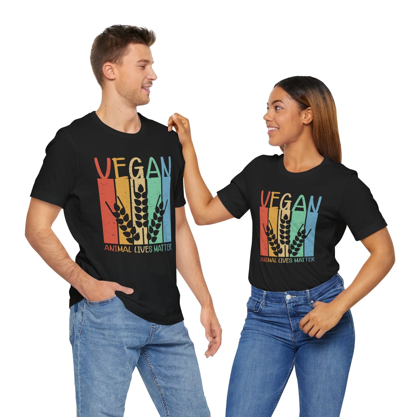 Vegan: Animal Lives Matter - Unisex Jersey Short Sleeve Tee