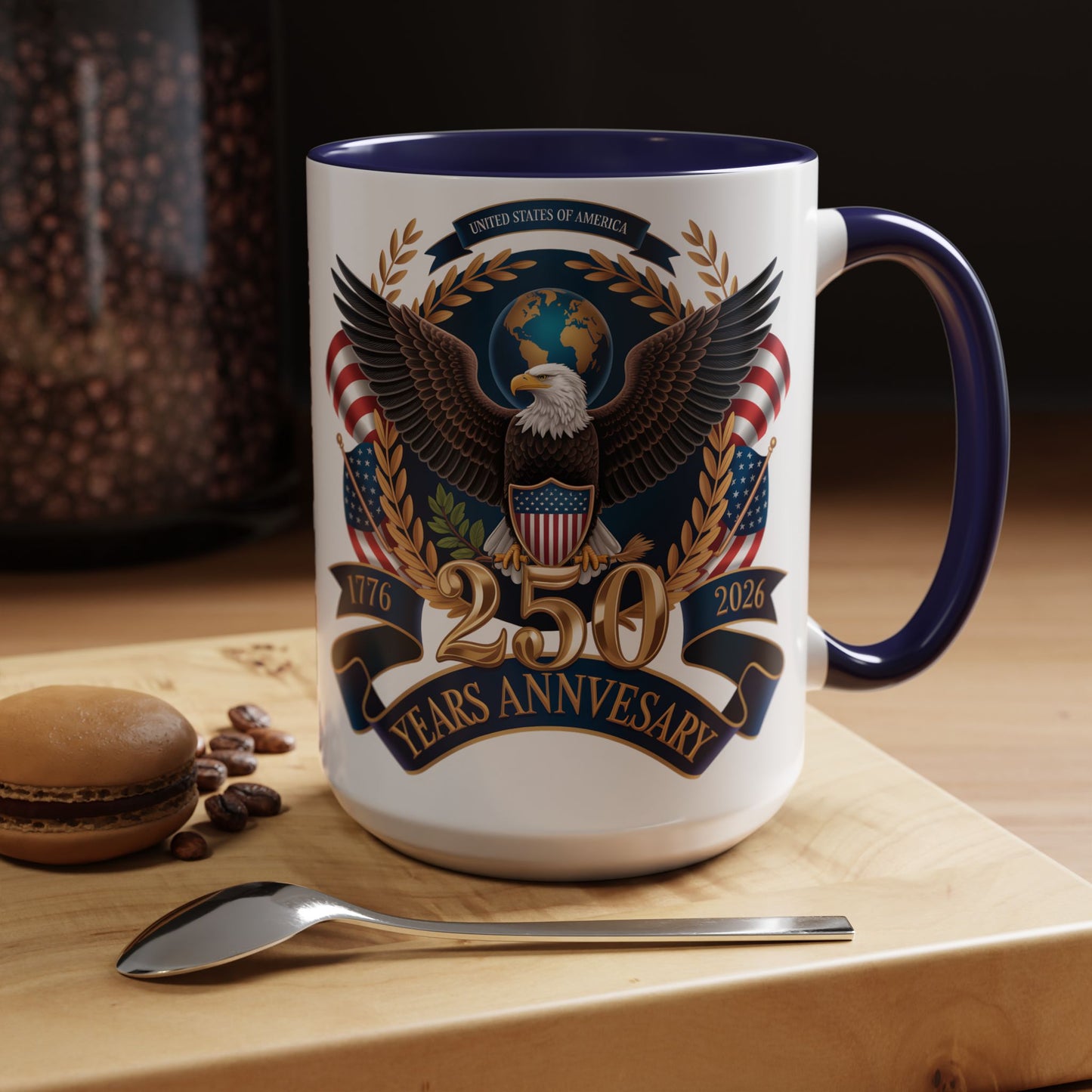 250th Anniversary Eagle Coffee Mug — Patriotic 1776–2026 Commemorative Accent Mug - 14871