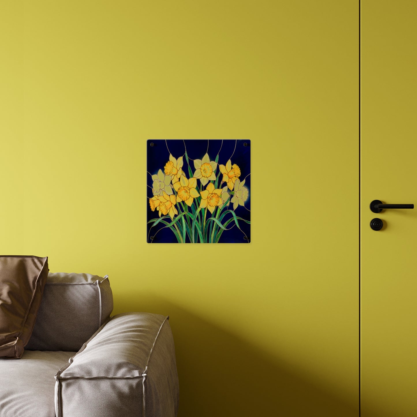 Daffodil Floral Acrylic Wall Art Panel - 14601