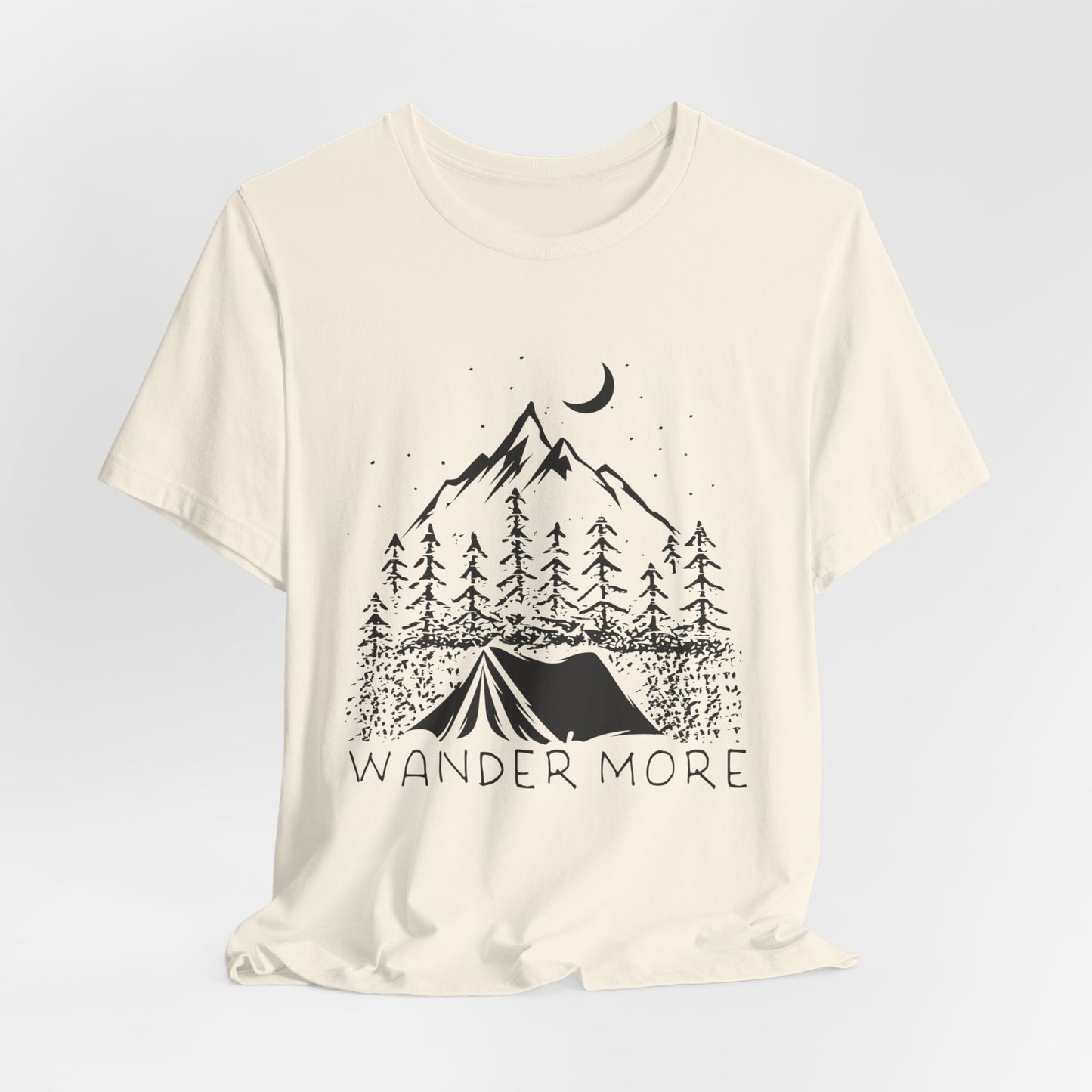 Camping: Wander More - Unisex Jersey Short Sleeve Tee