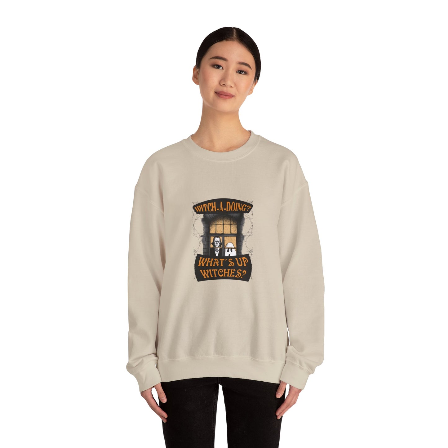 What's Up Witches? - Unisex Heavy Blend™ Crewneck Sweatshirt