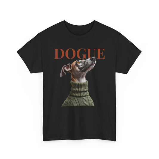 Italian Greyhound Dog T-Shirt – “Dogue” Stylish Pet Portrait Tee, Fashion Dog Lover Gift - 14870