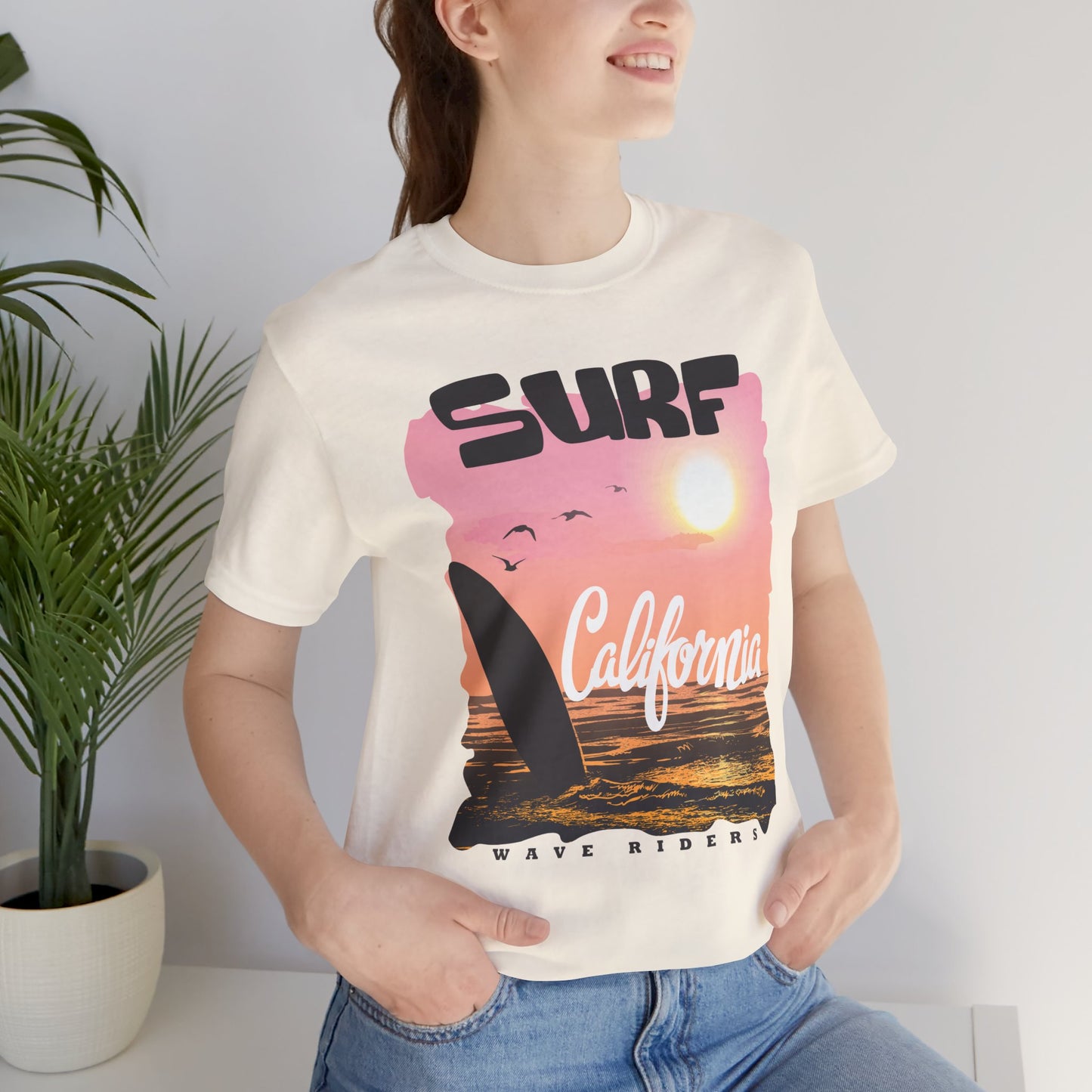 Surf California, Wave Riders - Unisex Jersey Short Sleeve Tee - 13184