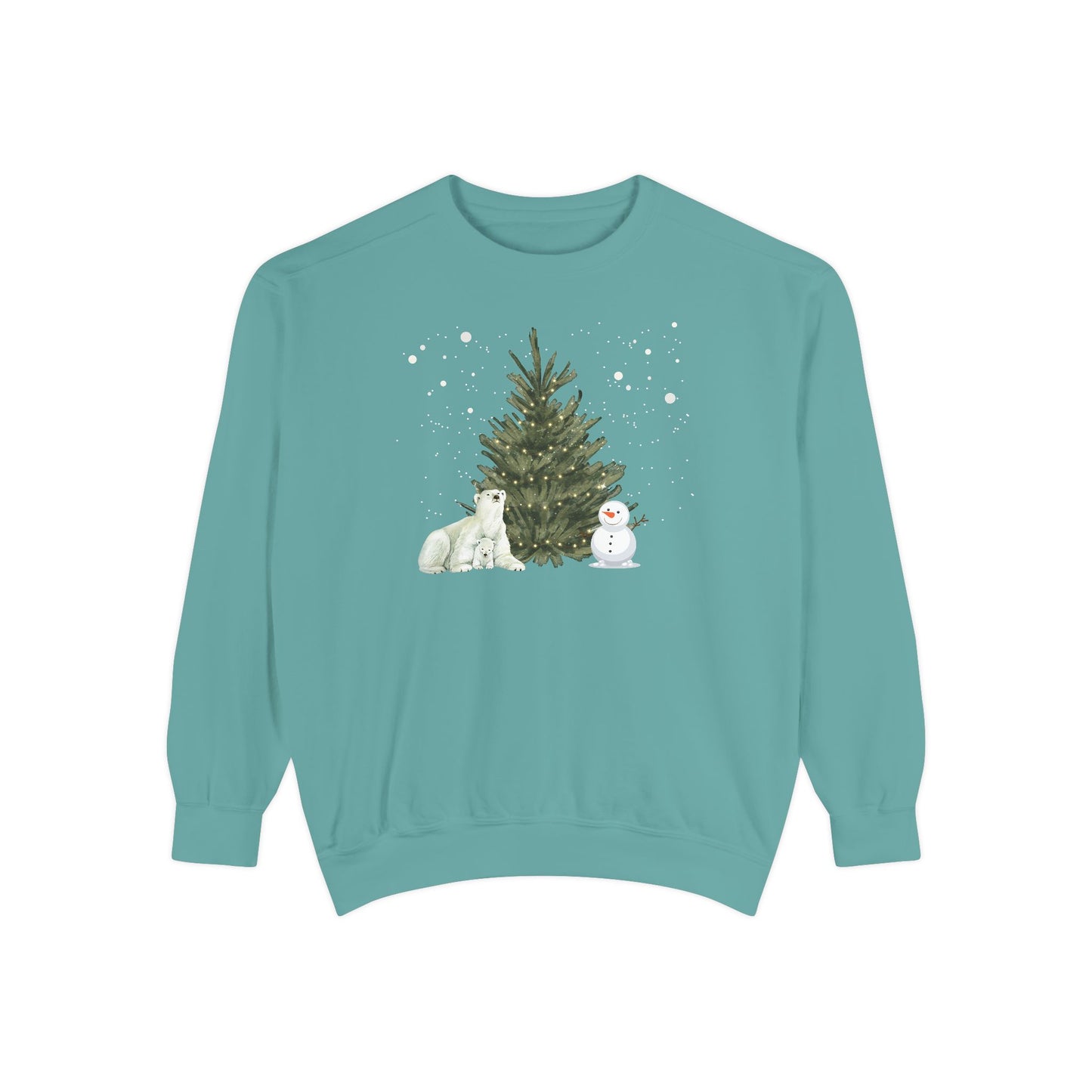 Polar Bear & Snowman - Unisex Garment-Dyed Sweatshirt - 10012