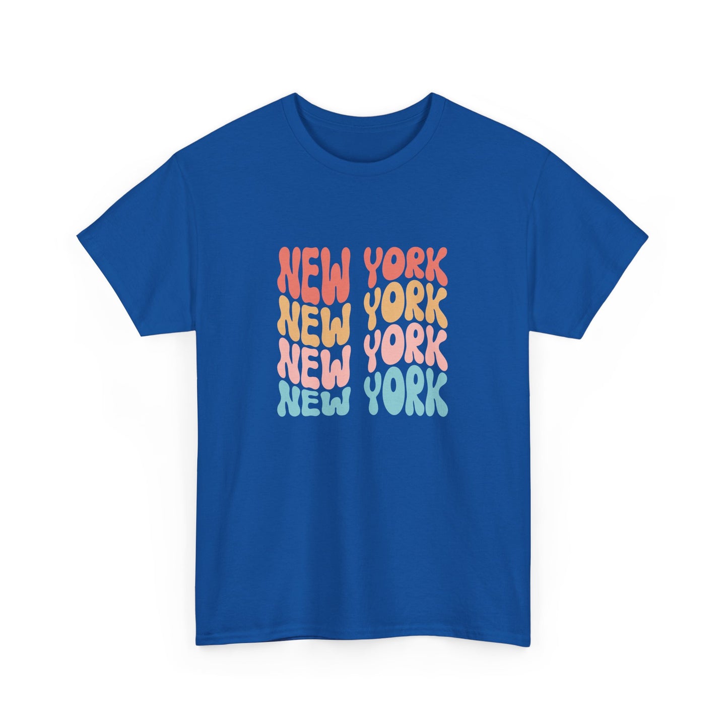 Retro New York Unisex Heavy Cotton Tee - Casual Streetwear Style - 12003