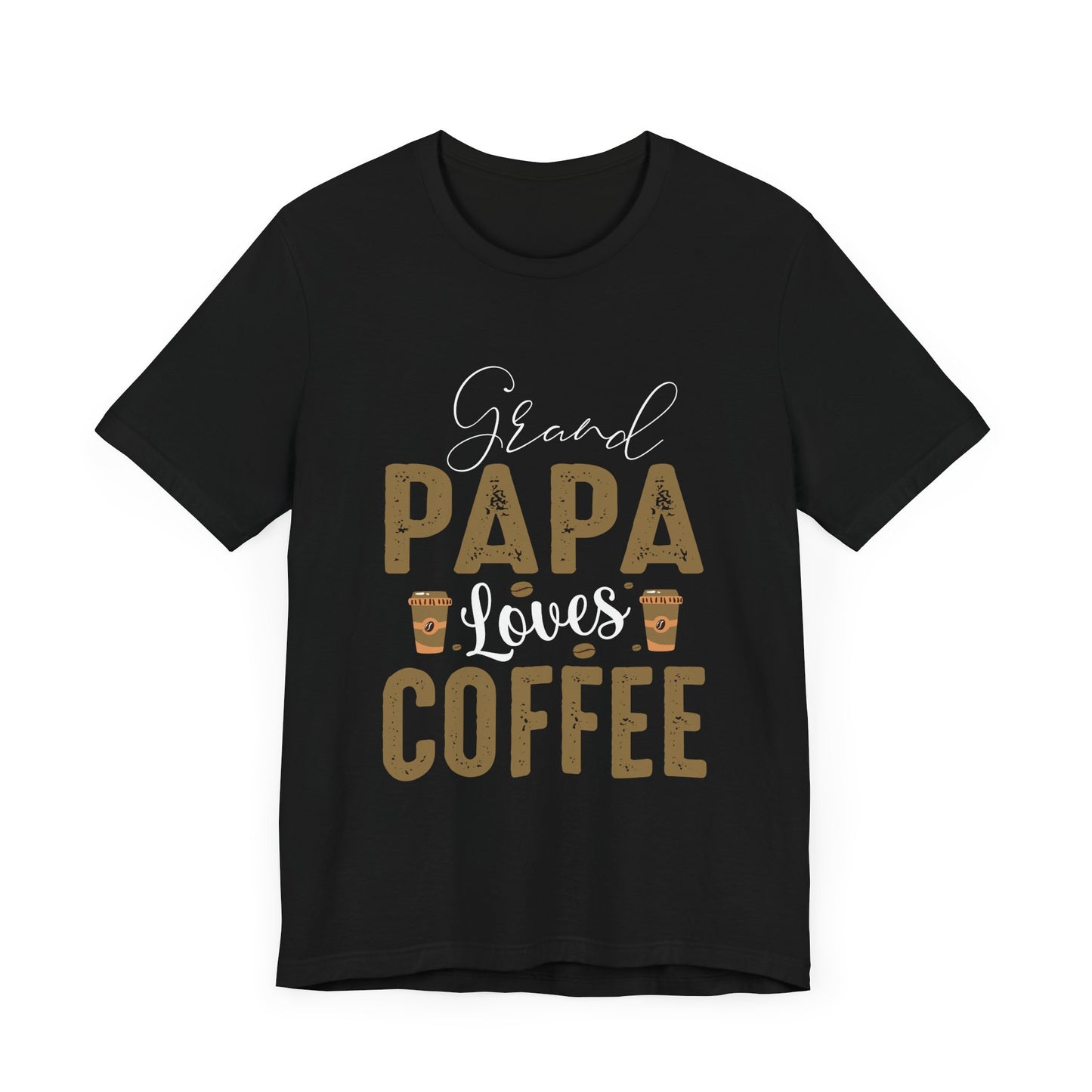 Grand Papa Loves Coffee - Unisex Jersey Short Sleeve Tee - 12553