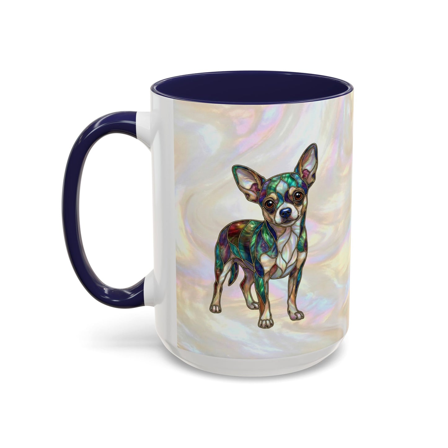 Chihuahua Accent Coffee Mug -Stained Glass Style (11/15oz) - 14625