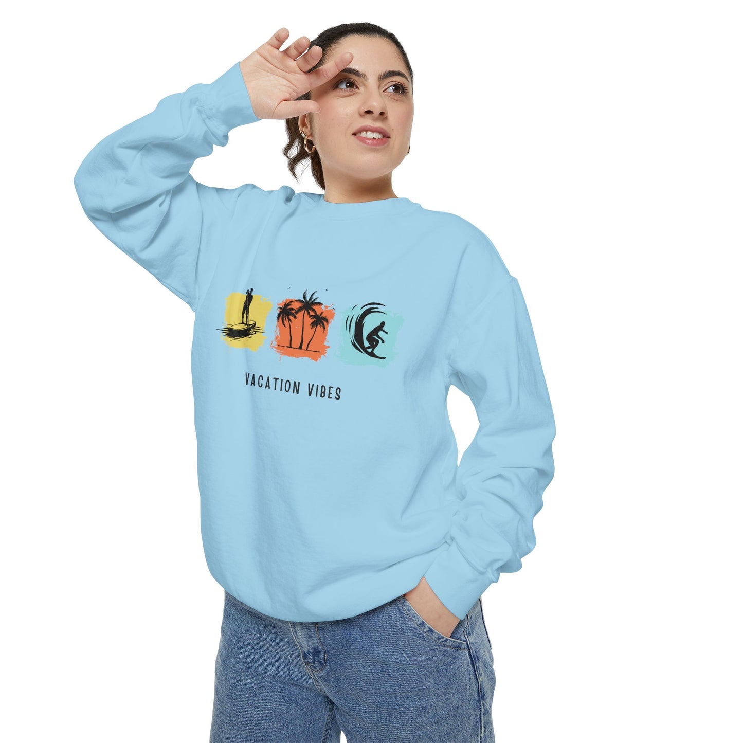 Vacation Vibes - Unisex Garment-Dyed Sweatshirt - 10485