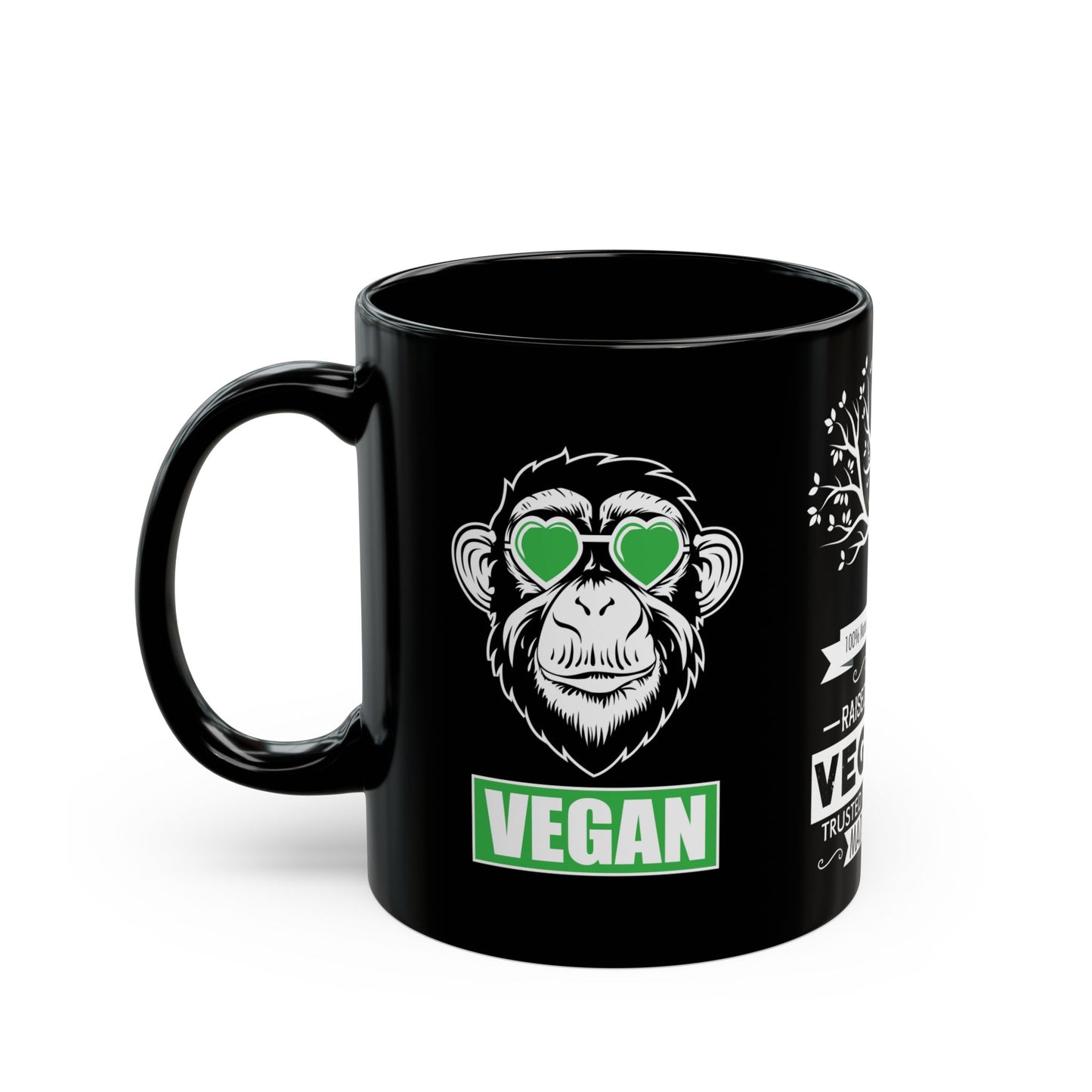 100% Natural & Healthy, Raised by Veggies - Black Mug (11oz, 15oz)