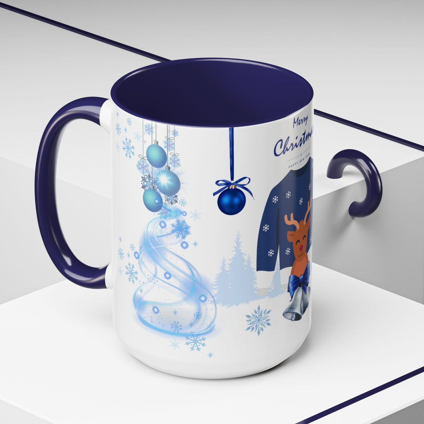 Blue Christmas - Accent Coffee Mug (11, 15oz)