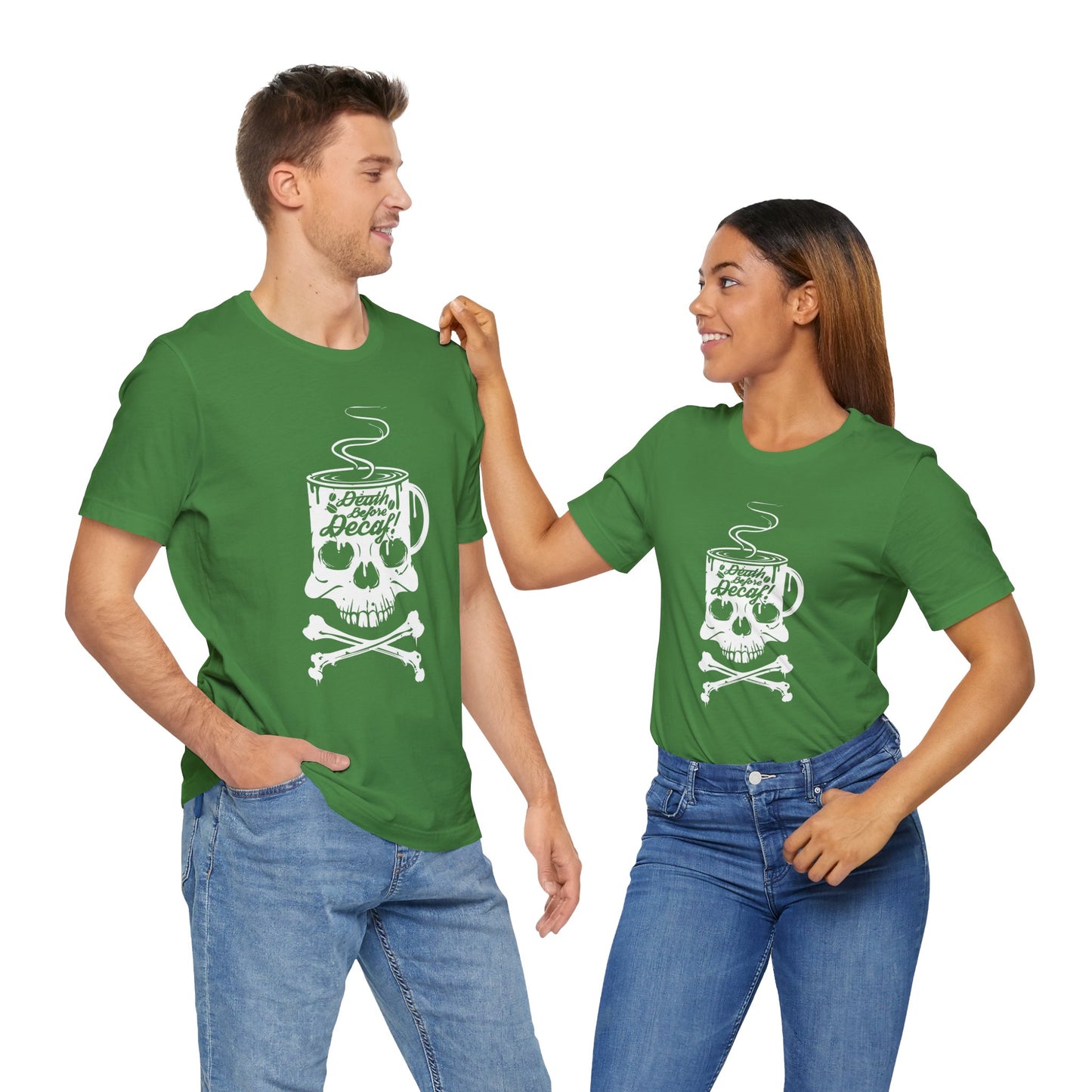 Death Before Decaf - Unisex Jersey Short Sleeve Tee - 12559