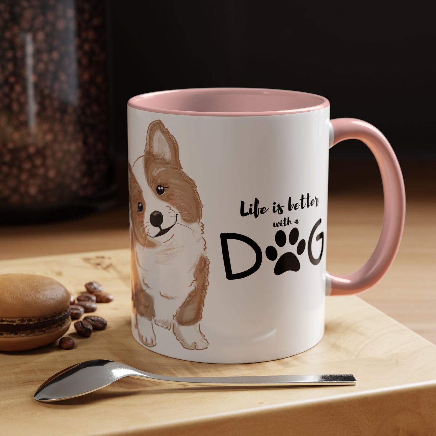 Did You Know There Are 300 Words For Love in Canine? -  Accent Coffee Mug (11, 15oz)