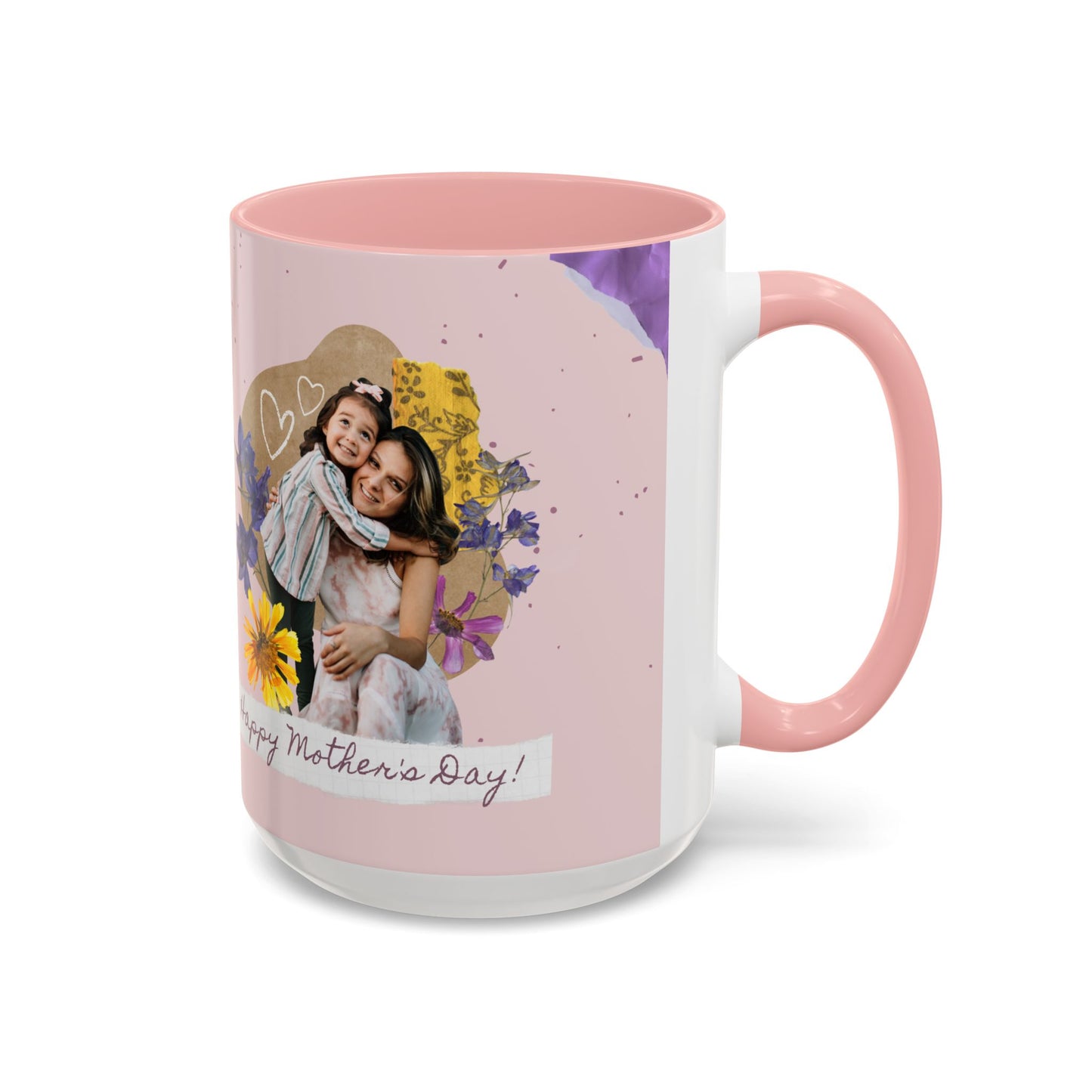 Flower Power Happy Mother's Day Coffee Mug, Photo Customizable - 11oz & 15oz - 12279