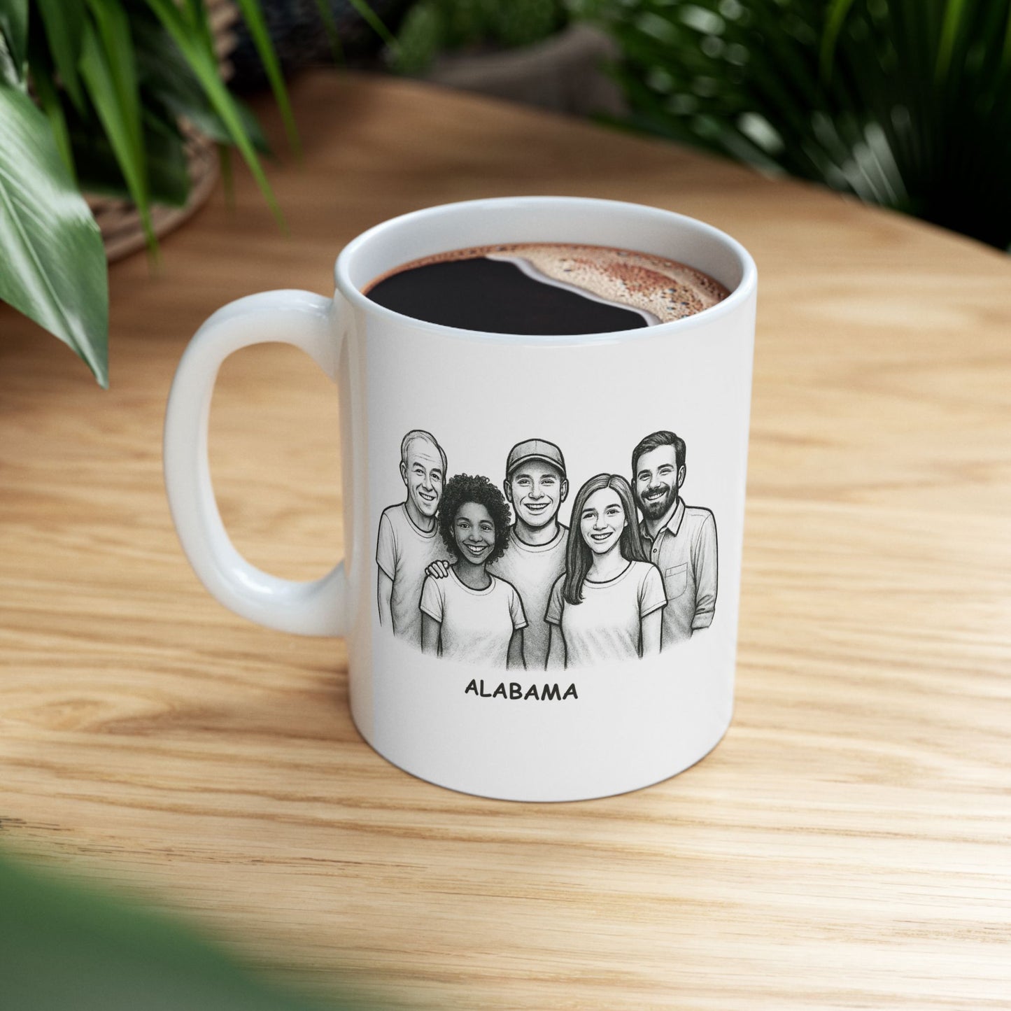 "Alabama: The only place where ‘y’all’ means everyone." Ceramic Mug - 11oz & 15oz - 12802
