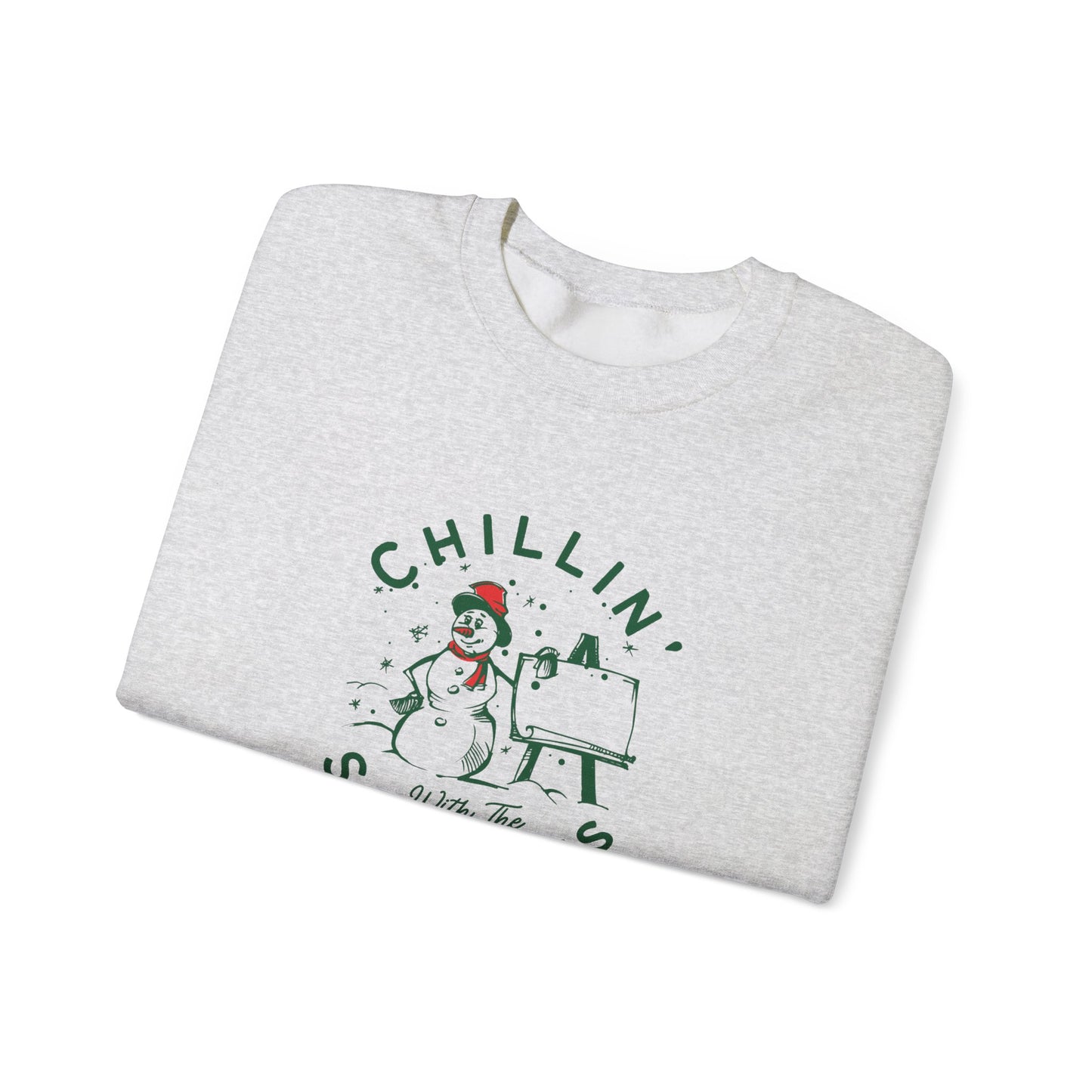 Chillin' With Snowmies - Unisex Heavy Blend™ Crewneck Sweatshirt - 10525