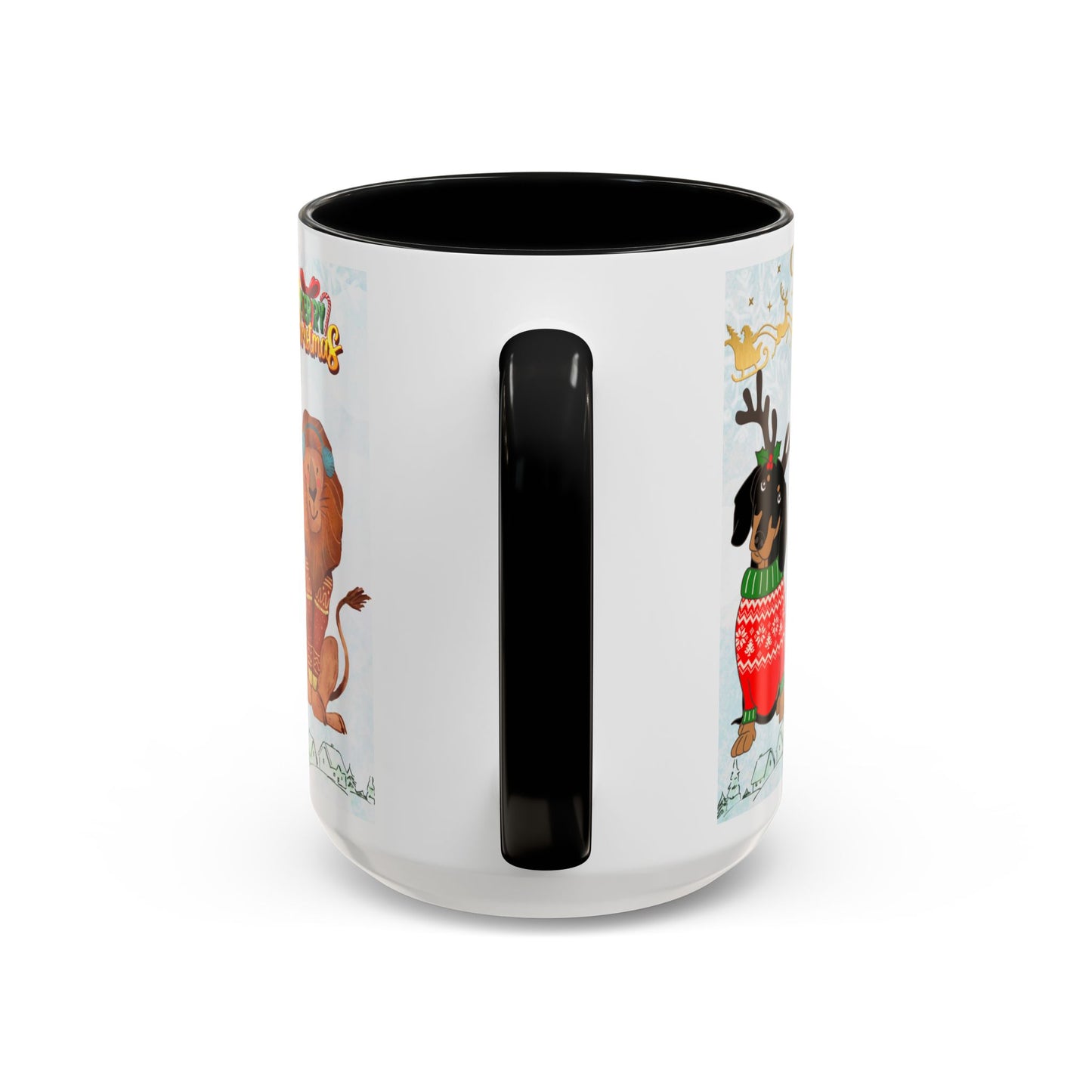 Merry Christmas, Animals - Accent Coffee Mug (11, 15oz)