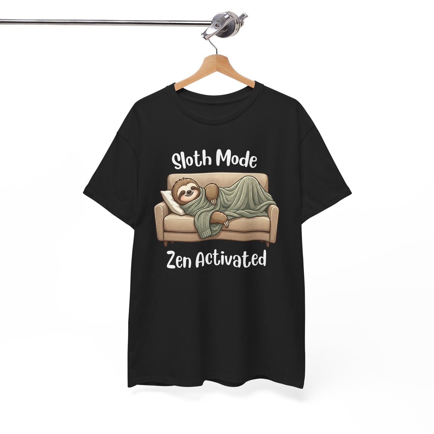 Funny Sloth T-Shirt – “Sloth Mode, Zen Activated” Cute Relaxing Tee - 14844
