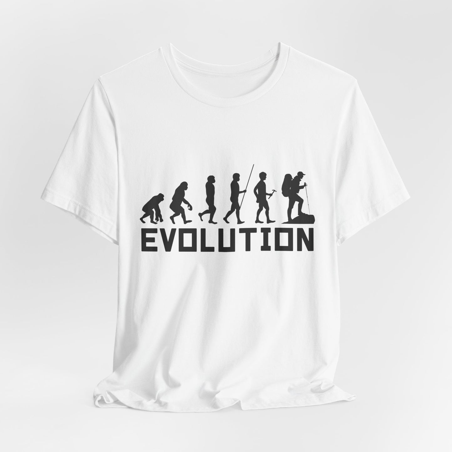 Camping:  Evolution - Unisex Jersey Short Sleeve Tee