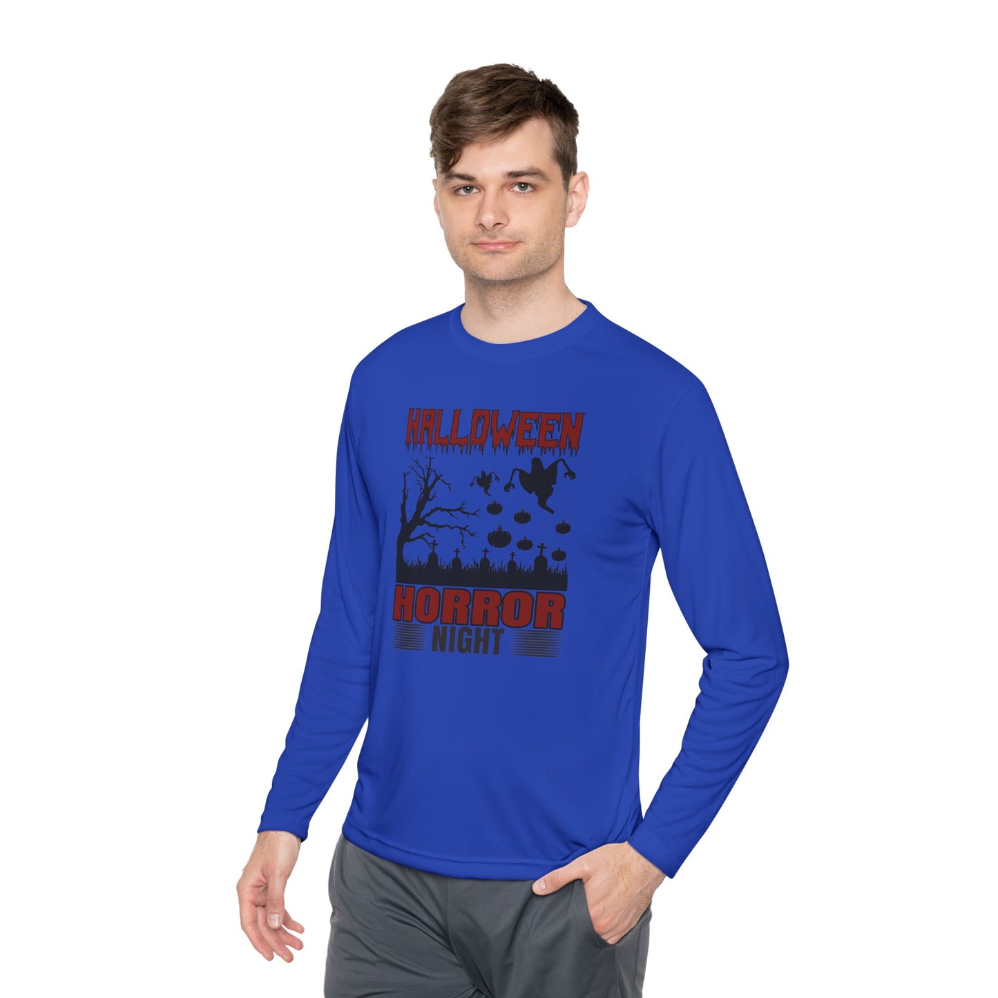 Halloween Horror Night - Unisex Lightweight Long Sleeve Tee - 13904