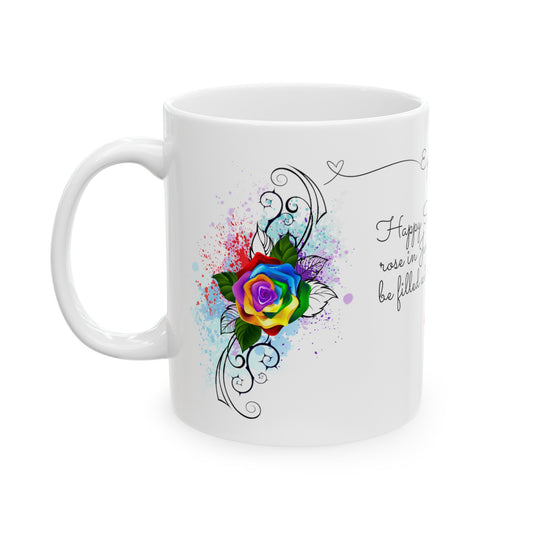 Sweet 16, June, Roses, Customized Ceramic Mug, (11oz, 15oz)