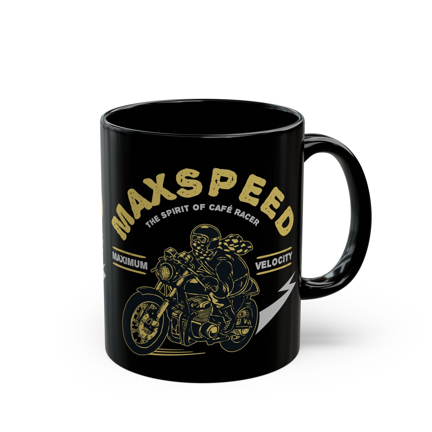 Maxspeed, The Spirit of Cafe Racer - Black Mug (11oz, 15oz) - 13632