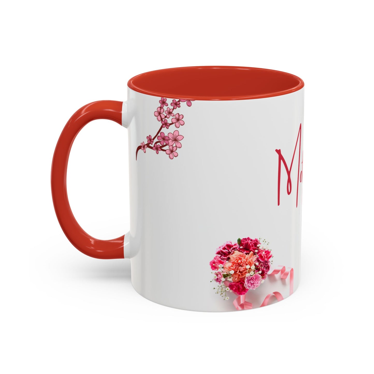 Happy Mother's Day Accent Coffee Mug - Floral Design for Moms - 11868
