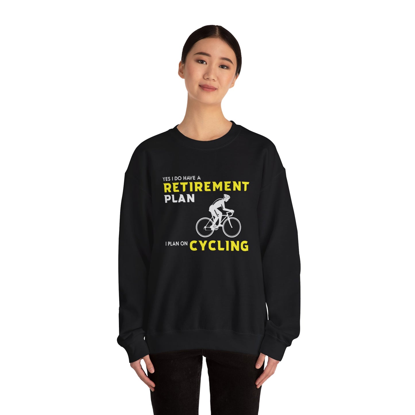 Yes, I Do Have A Retirement Plan, I Plan On Cycling - Unisex Heavy Blend™ Crewneck Sweatshirt