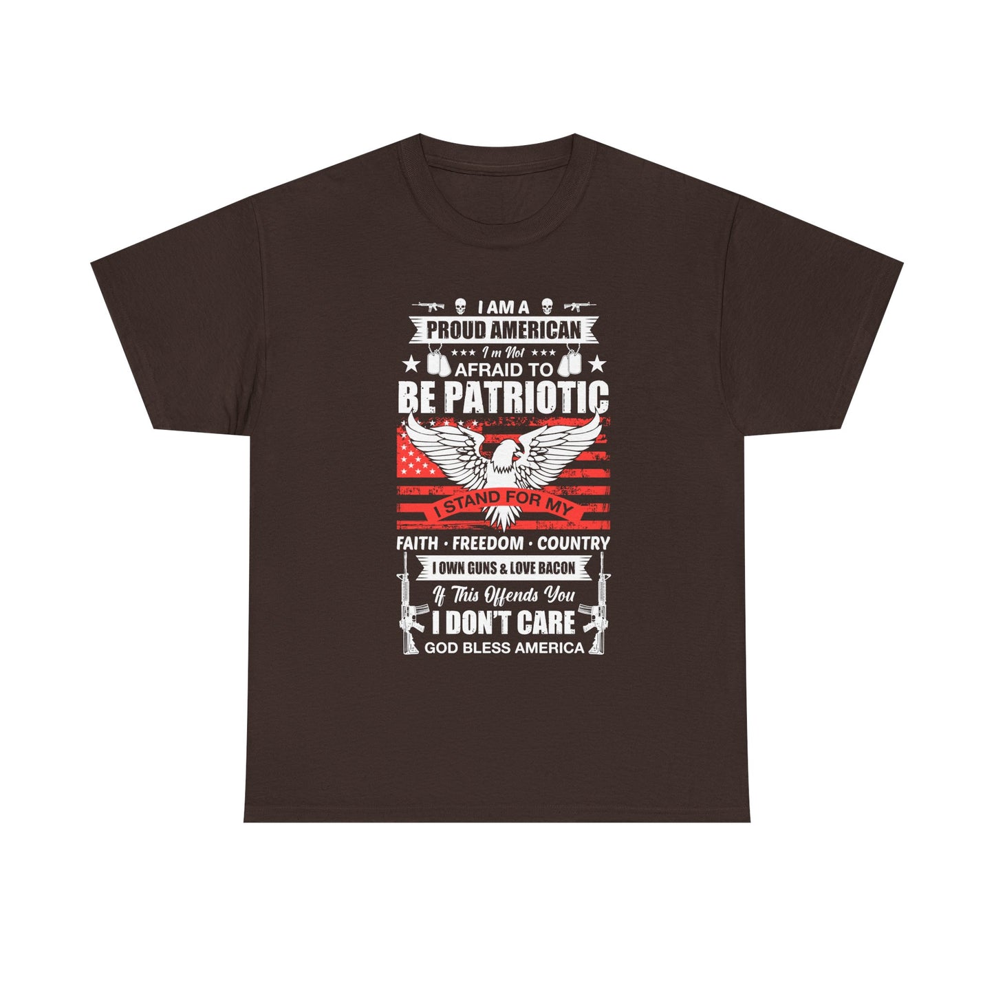 Unisex Patriotic Tee - Proud American T-Shirt, 4th of July Gift, Freedom Shirt, Memorial Day Apparel, Casual Wear - 13789
