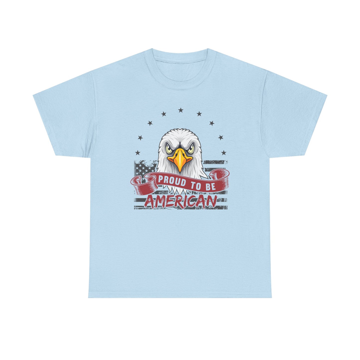 Proud to Be American Tee, Patriotic T-Shirt, USA Pride Shirt, Eagle Graphic Tee, Independence Day Gift, 4th of July Apparel - 13785