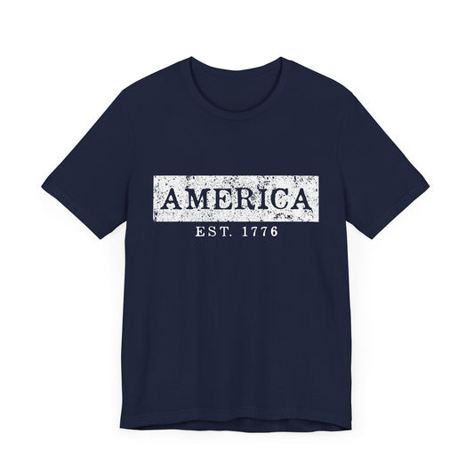 America, EST 1776  - Unisex Jersey Short Sleeve Tee