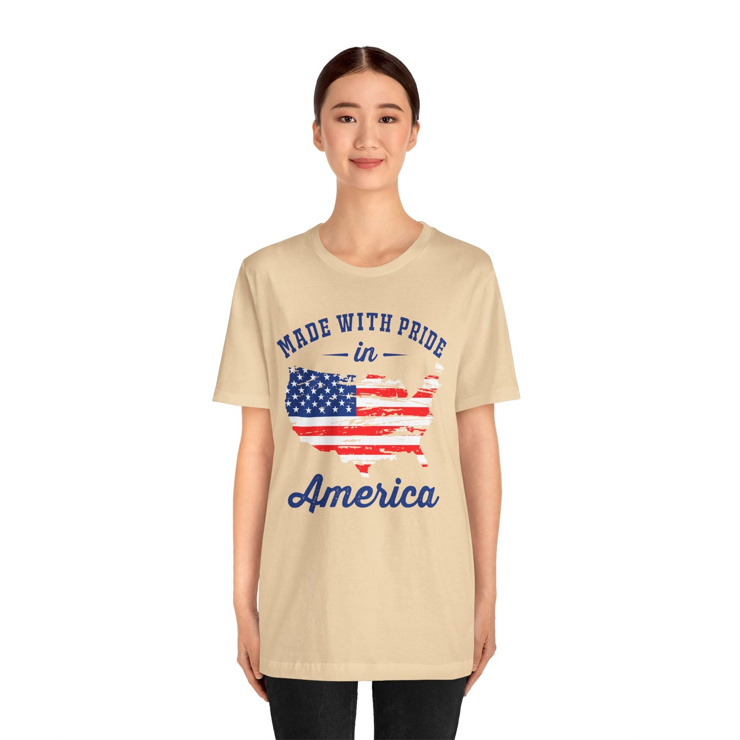 American Pride Unisex Tee, Patriotic Shirt, USA Pride Tee, Independence Day Apparel, Gift for Veterans, Summer Fashion - 13693