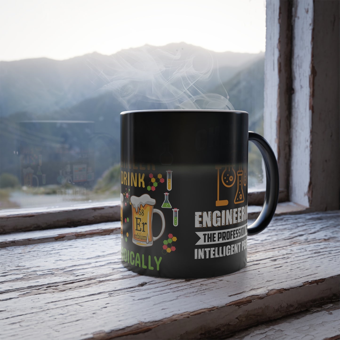 Chemical Engineer: I Drink Periodically - Color Morphing Mug, 11oz