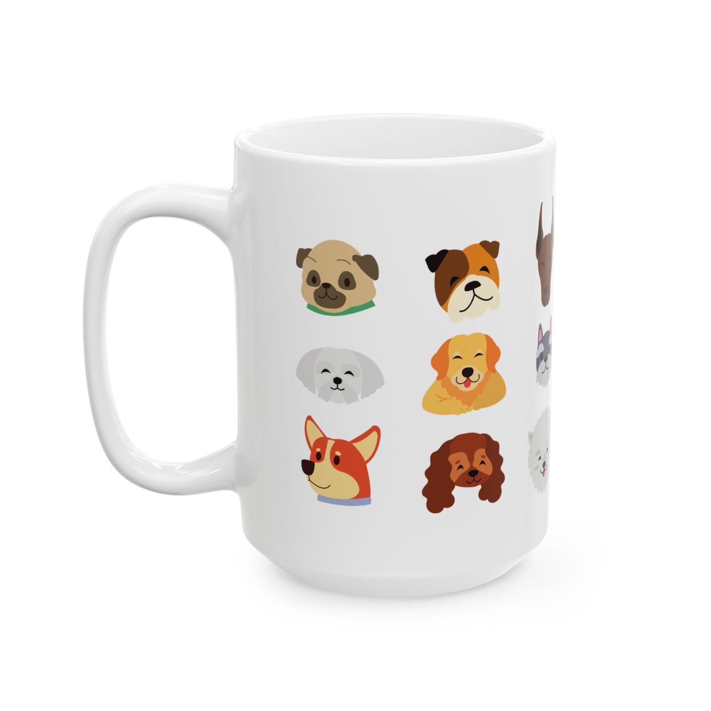 Whimsical Pet-Themed Ceramic Mug - Perfect Gift for Dog Lovers, Animal Enthusiasts, Cozy Home Decor, Birthdays - 14164