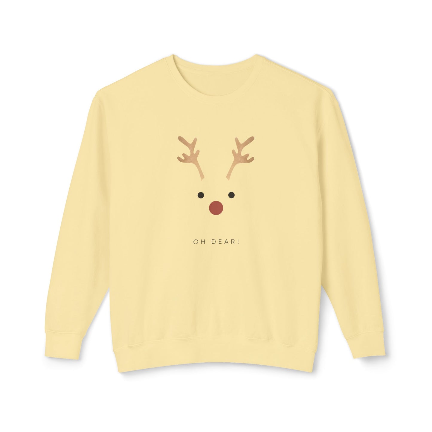 Reindeer, Oh Dear! - Unisex Lightweight Crewneck Sweatshirt - 10486