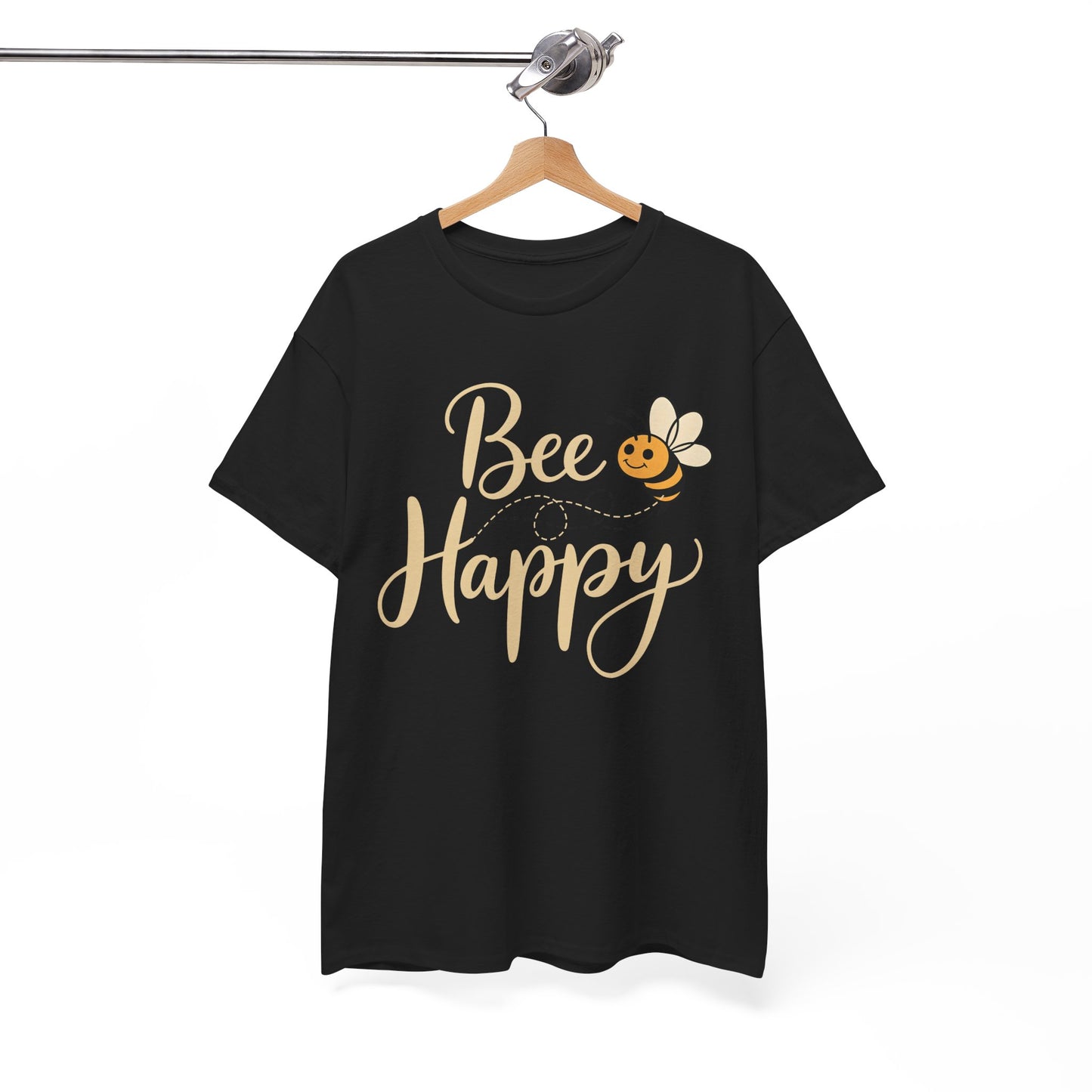 Bee Happy T-Shirt — Cute Bee Graphic Tee, Positive Vibes Gift Shirt - 14864