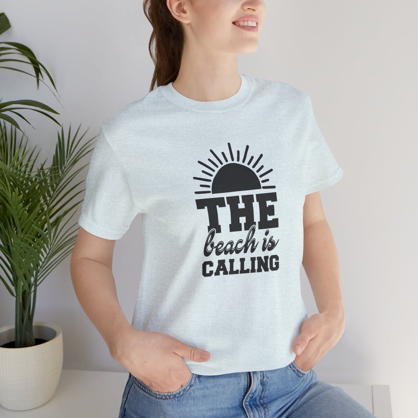 Summer: The Beach Is Calling - Unisex Jersey Short Sleeve Tee