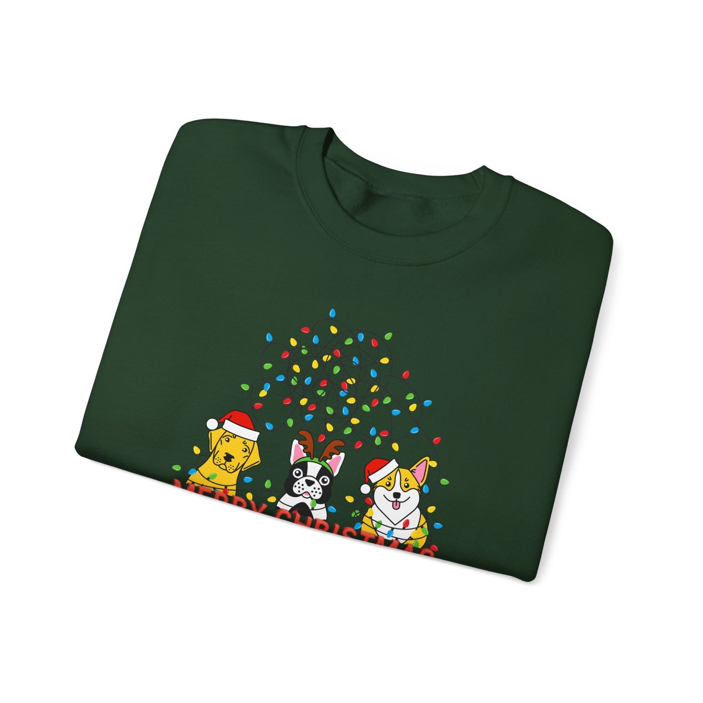 Dogs, Merry Christmas - Unisex Heavy Blend™ Crewneck Sweatshirt - 10175