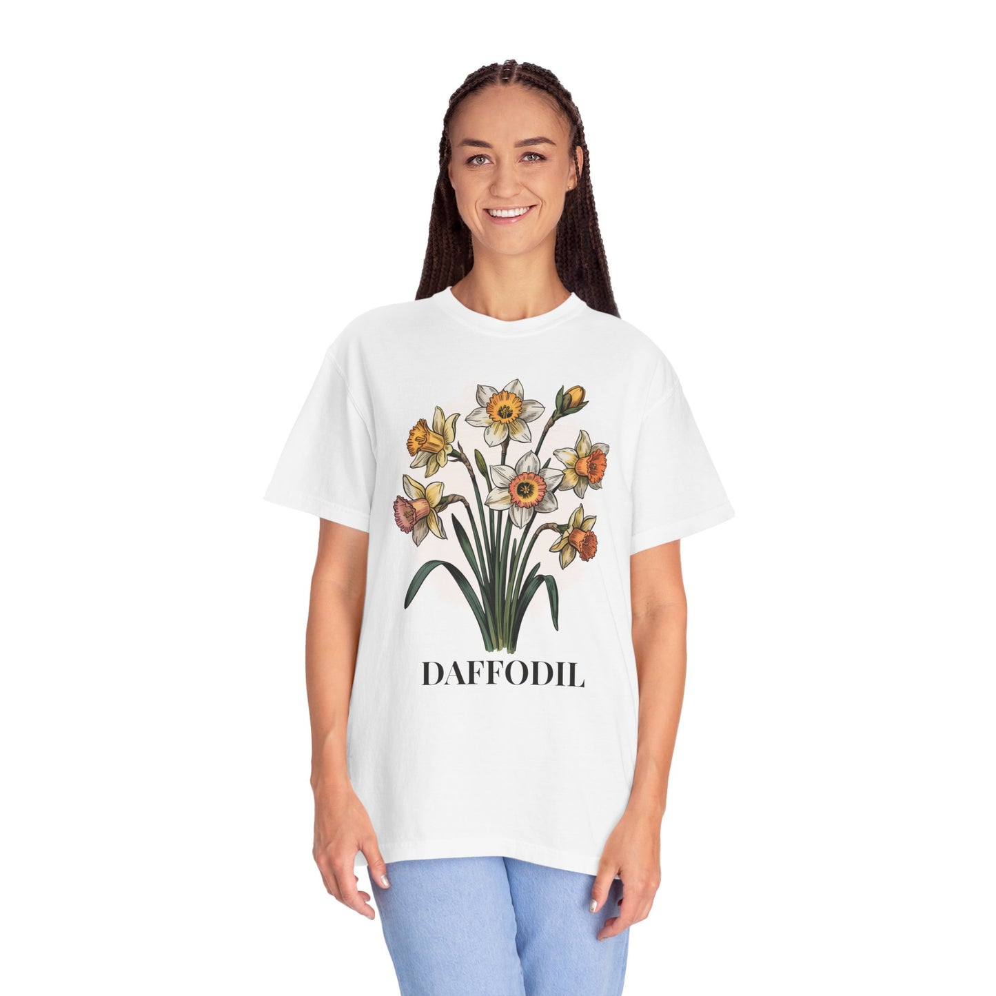 March Birth Flower Shirt – Daffodil Floral Graphic Tee, March Birthday Gift for Her - 14798